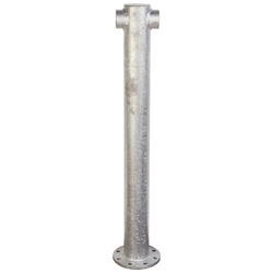 Hydrant Pipe Riser with BSP T-Head, Flanged Vert Inlet 100TE x 1150 Long (Galv)