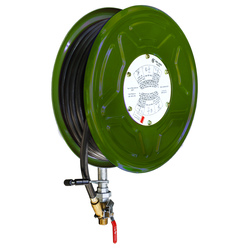 Red Emperor® Green F1 Fixed Hose Reel with Swing Guide Arm 36m - Green