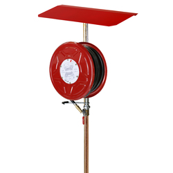 Red Emperor® L1 Free Standing Fire Hose Reel with Stand & Sunshield 36m - Red