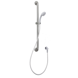 GalvinAssist® Hand Shower Kit with 600 x 32mm SS Hygienic Grab Rail 