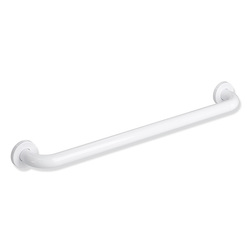 HEWI Towel Holder, A=1000mm, DIA=33mm, with Rose Fixing - Signal White