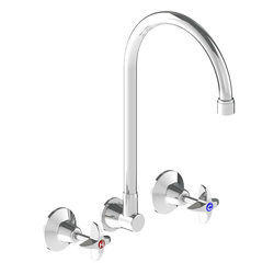 Vandal Resistant CP-BS J/V Wall Sink Set (NSW) with 180H Swivel Gooseneck & Aerator