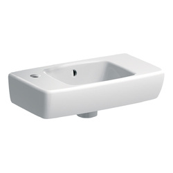 Selnova Compact Wall Basin 45cm with Overflow 1TH (LH) + Wall Fixing Kit
