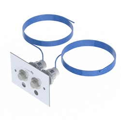 SS Vandal Resistant Dual Flush Plate Assembly for Pneumatic Inwall Cisterns