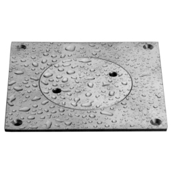 Chrome Plated Inspection Cover Square 150 x 100 PVC/HDPE (Coles/Bi-Lo) 