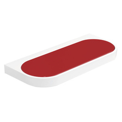 HEWI Dementia Utility Dish 250mm x 106mm with Holder Signal White & Shelf Ruby Red