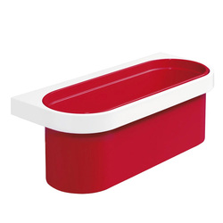 HEWI Dementia Shower Basket 250mm x 106mm with Holder Signal White &Basket Ruby Red