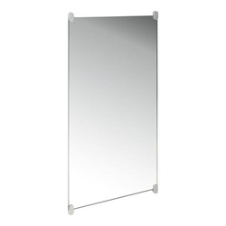 HEWI Plate Glass Mirror with Rounded Edges with Clips 600mm Wide x 1200mm High - Ruby Red