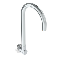 CliniLever Chrome Plated Brass Hospital Gooseneck Wall Swivel Outlet 190 Reach x 225 High Laminar