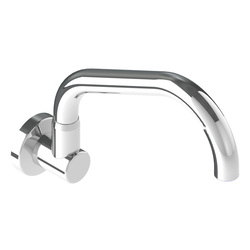 CliniLever Chrome Plated Brass Hospital Upswept Wall Swivel Outlet 240Reach x 80High Laminar