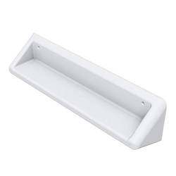 Wallgate Anti-Ligature, Anti-Vandal Solid Surface Shelf Front Fixed 470 x 125 - White