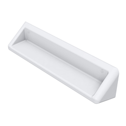 Wallgate Anti-Ligature, Anti-Vandal Solid Surface Shelf Rear Fixed 470 x 125 - White
