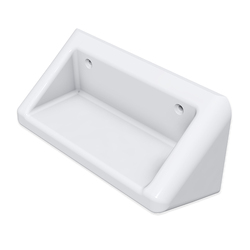 Wallgate Anti-Ligature, Anti-Vandal Solid Surface Shelf Front Fixed 235 x 100 - White