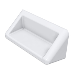 Wallgate Anti-Ligature, Anti-Vandal Solid Surface Shelf Rear Fixed 235 x 100 - White