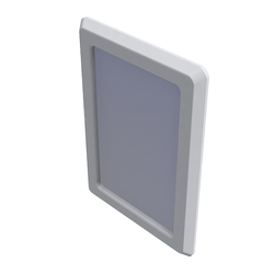 Wallgate Anti-Ligature, Anti-Vandal Polycarb Mirror with Solid Surface Surround 250 x 350 - White
