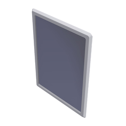Wallgate Anti-Ligature, Anti-Vandal Polycarb Mirror with Solid Surface Surround 500 x 650 - White