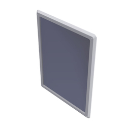 Wallgate Anti-Ligature, Anti-Vandal Polycarb Mirror with Solid Surface Surround 450 x 1010 - White