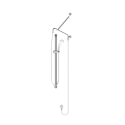 GalvinAssist® Hand Shower Kit with 900 x 32 Stainless Steel Hygienic Grab Rail, ClevaCare® Shower - Low