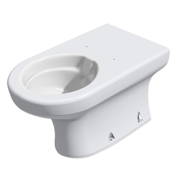 Wallgate Anti-Ligature, Anti-Vandal Solid Surface Back To Wall Pan S&P 425 x 691 with Seat Fixings - White
