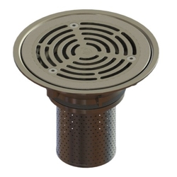 Industrial Floor Waste Combo - SS Vinyl Grate 150X100PVC HDPE/CU & Stainless Steel Strainer