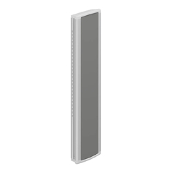 Pressalit Plus Vertical Wall Track for Support Arm, 400mm, LH - Anthracite Grey