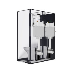 Wallgate WC Electronic Flush Pack including 2 x Cistern For 2 WCs with Infra-Red Activation – single senor dual flush