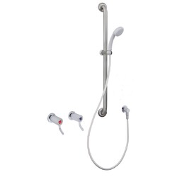 CliniLever® CP-BS Hospital Shower Set 80/150 with Medi Hand Shower & 900mm SS Grab Rail