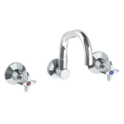 Vandal Resistant CP-BS Lead Safe™ Wall Sink Set with Swivel Upswept Outlet J/V