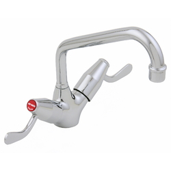 Ezy-Wash® CP-BS Lever Action Twin Mixer Sink Set C/D with Upswept Spout 80 Lever 