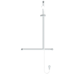 GalvinAssist® Hand Shower with Inverted T 700 x 1100mm SS Hygienic Grab Rail (RH)