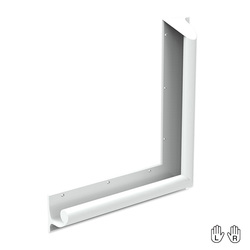 GalvinCare® Mental Health Anti-Ligature 90° Grab Rail 450 x 450mm Powder Coated - Vert or Horiz (LH/RH)