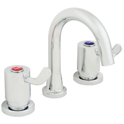 CliniLever Chrome Plated Brass Hospital Basin Set Fixed 80 C/D