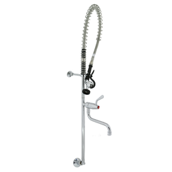 Ezy-Wash® Chrome Plated Brass Wall Mtd No Stop Pre-Rinse Unit Type 80 FI Inlet - Pot Filler
