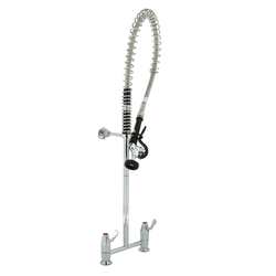 Ezy-Wash Chrome Plated Brass Hob Mtd Exp Mixing Pre-Rinse Unit Type 83 MI Inlet - Std