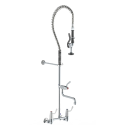 Ezy-Wash® Chrome Plated Brass Wall Mtd Exp Mixing Pre-Rinse Unit Type 83 FI Inlet - Pot Filler