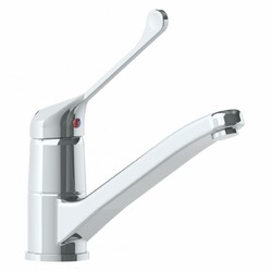 CliniLever® CP-BS Hospital Single Lever Sink Mixer 250 Reach with 165mm Accessible Lever