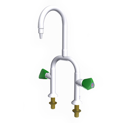 ProLab® EC-BS Bench Mtd Lab Set Side H&C 1-Way Swivel Gooseneck N/V#16XT Tube Nozzle