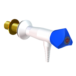 ProLab® Epoxy Coated Brass 1-Way Valve Wall Mtd, 90° Outlet "Choose Media"