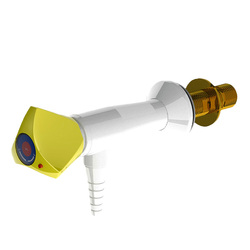 ProLab® Epoxy Coated Brass 1-Way Valve Wall Mtd, 90° Outlet - Push Turn "Choose Media"