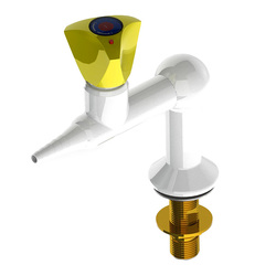 ProLab® Epoxy Coated Brass 1-Way Valve Bench Mtd, Straight Outlet - Push Turn "Choose Media"