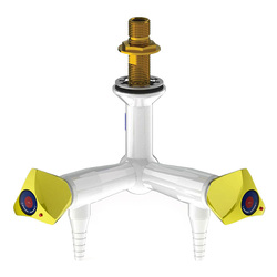 ProLab® Epoxy Coated Brass 2-Way Valve 90° Suspended Mtd, 90° Outlet - Push Turn "Choose Media"