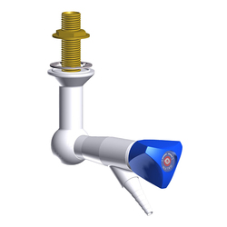 ProLab® Epoxy Coated Brass 1-Way Valve Suspended Mtd, 45° Outlet "Choose Media"