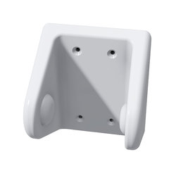 Wallgate Anti-Ligature, Anti-Vandal Solid Surface Toilet Roll Holder with Front Fixings - White