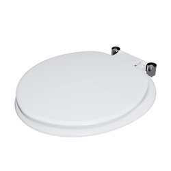 Wallgate Hinged Toilet Seat Heavy Duty with Lid & Secure Fixings - White