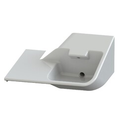 Wallgate Anti-Lig, Anti-Vandal S/Surface Front Fixed Basin with LH Shelf Integral Outlet 0TH